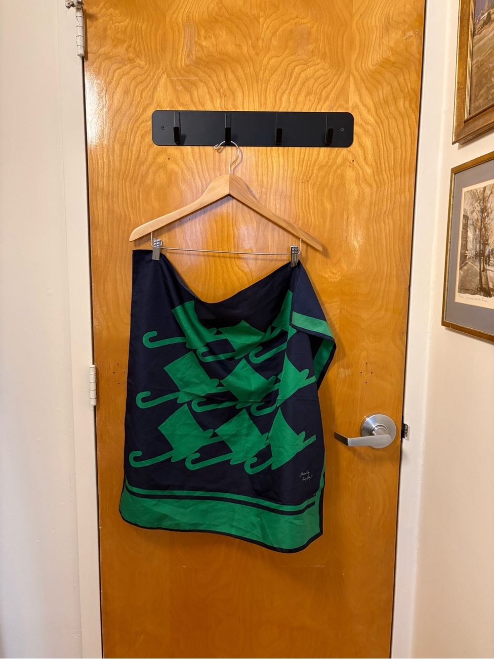 Green and Navy scarf